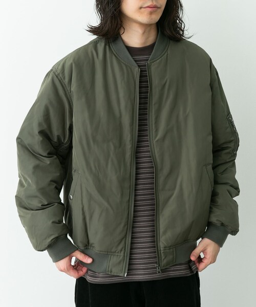 URBAN RESEARCH Sonny Label（アーバンリサーチサニーレーベル）の「FELLEX中綿MA-1ブルゾン（MA-1・メンズ・ブラック/カーキ・M/L/XL）」の22枚目の写真