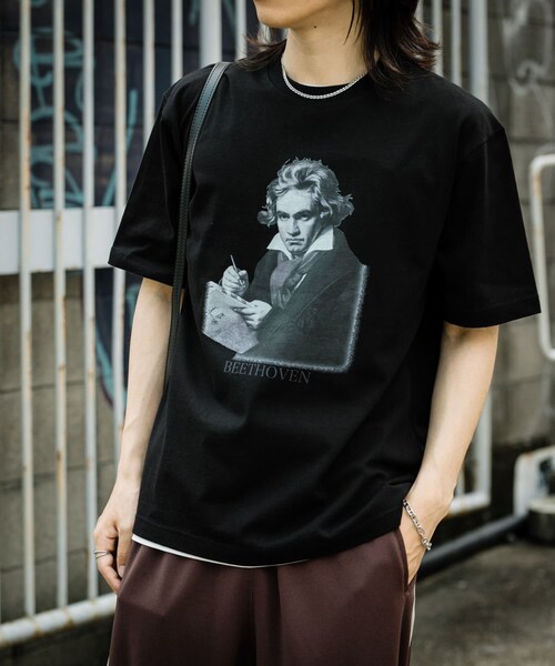 SENSE OF PLACE by URBAN RESEARCH(センスオブプレイスバイアーバンリサーチ)の「ヴィンテージライクTシャツ(ベートーヴェン)(Tシャツ/カットソー・メンズ・WHITE/BLACK/L.GRAY/YELLOW・M/L)」の18枚目の写真