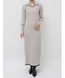POLO BCS | 【POLO BCSコラボ】ケーブルラインニットワンピース(ワンピース)