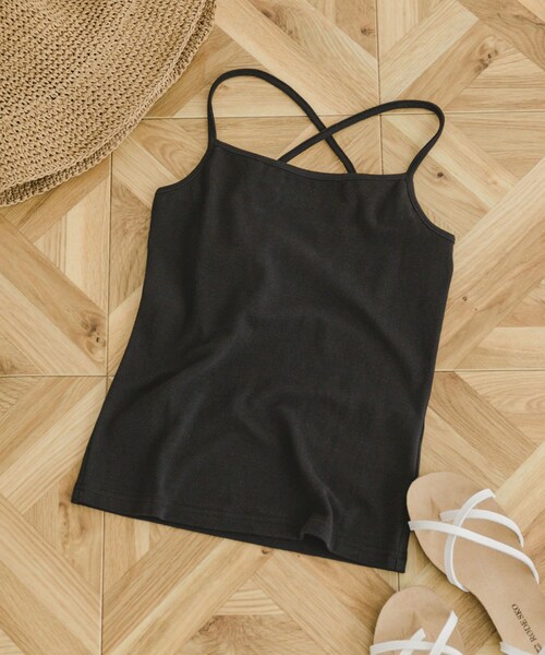 ITEMS URBANRESEARCH（アイテムズ アーバンリサーチ）の「リップルバッククロスキャミソール（キャミソール・レディース・TRQ/BLK/GREGE/RED/WHT・FREE）」の2枚目の写真