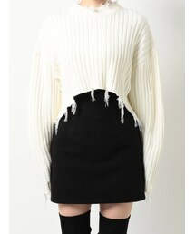 EMODA | カーブスリーブクラッシュニット(ニット/セーター)