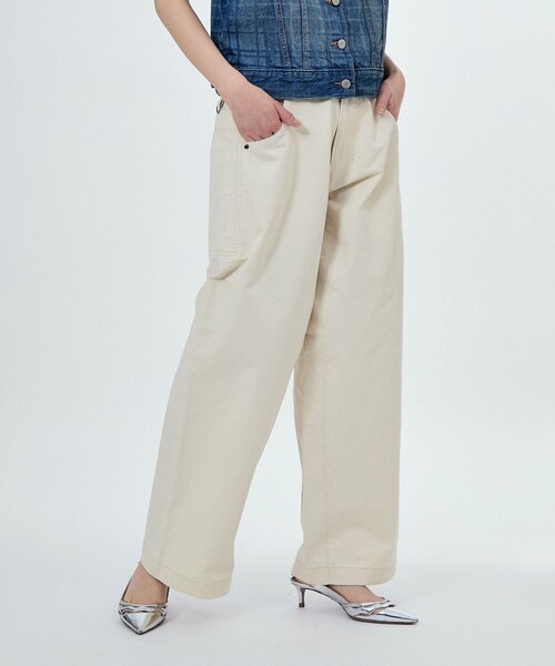 ADAM ET ROPE'（アダムエロペ）の「CHINO BAGGY PANTS（チノパンツ・レディース・ブラック/キナリ/ベージュ・38/40/42）」の5枚目の写真