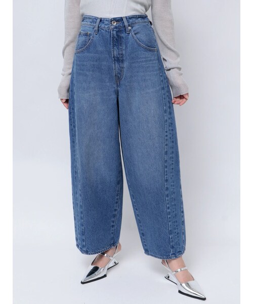 MERCURYDUO（マーキュリーデュオ）の「【OUNNOUN】バレルレッグデニム（その他・レディース・オフホワイト/グレー/ブルー・S/M）」の14枚目の写真