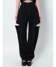 EMODA | ハイカットルーズワイドジーンズ(デニムパンツ)