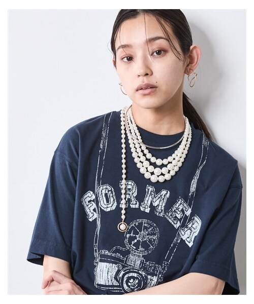 nissen（ニッセン）の「綿100％ピグメント染グラフィックプリントTシャツ＜大きいサイズ有＞シックスタイル（Tシャツ/カットソー・レディース・ネイビー/墨黒・6L/8L/10L）」の5枚目の写真