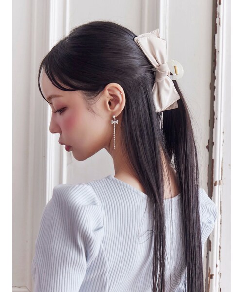 EATME（イートミー）の「リボンエナメルヘアクリップ（バレッタ/ヘアクリップ・レディース・ブラック/ピンク・F）」の13枚目の写真