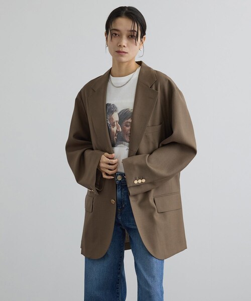 ADAM ET ROPE'（アダムエロペ）の「【J'aDoRe・一部店舗限定】【COUTURE D'ADAM（クチュール ド アダム）】BIG JK Single Blazer Desert（テーラードジャケット・レディース・キャメル・38）」の15枚目の写真