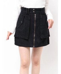 MURUA（ムルーア）の「フロントZIPアウトポケットミニスカート（スカート・レディース）」