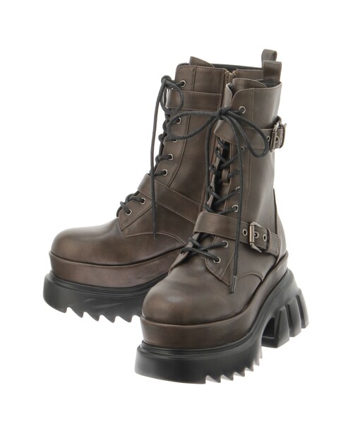 EVRIS（エヴリス）の「バックルエンジニアブーツ（ブーツ・レディース・ブラック/ブラウン・S/M/L）」の9枚目の写真