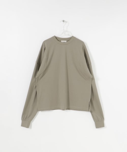 LAATO（ラート）の「PAD LONG TEE（Tシャツ/カットソー・レディース・クローブ/クリーム/セメント・Free）」の2枚目の写真