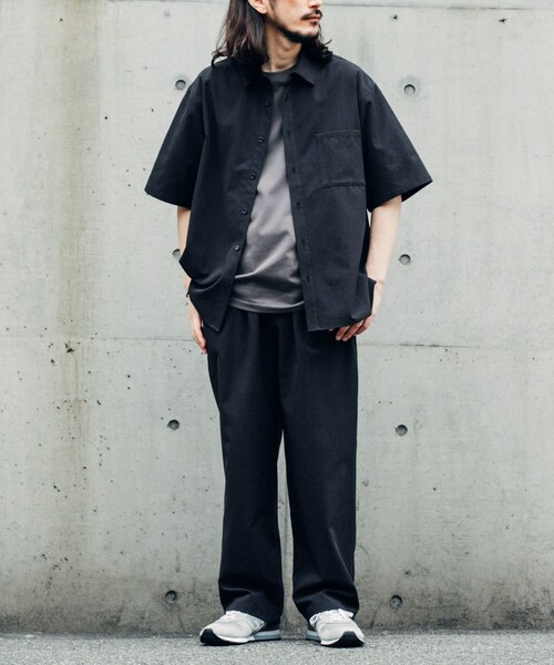 ITEMS URBANRESEARCH(アイテムズ アーバンリサーチ)の「『接触冷感/速乾/イージーケア』WINDY MESH ショートスリーブ シャツ(シャツ/ブラウス・メンズ・BLACK/CHARCOAL/NAVY/BOTANICAL・M/L/XL)」の12枚目の写真