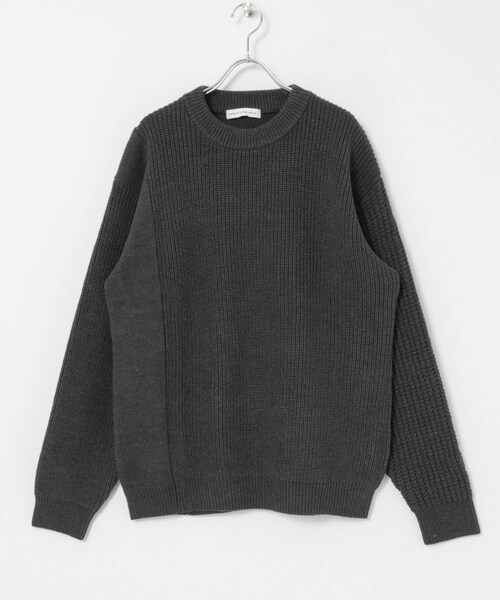 URBAN RESEARCH(アーバンリサーチ)の「クレイジーパターンニット(ニット/セーター・メンズ・CHARCOAL/OFF/NAVY・M/L)」の4枚目の写真