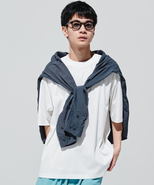 URBAN RESEARCH DOORS(アーバンリサーチドアーズ)の「『UR TECH』サマシェア クルーネックTシャツ(Tシャツ/カットソー・メンズ・WHITE/L.BLUE/BLACK×GRY/BLACK・M/L/XL)」の11枚目の写真