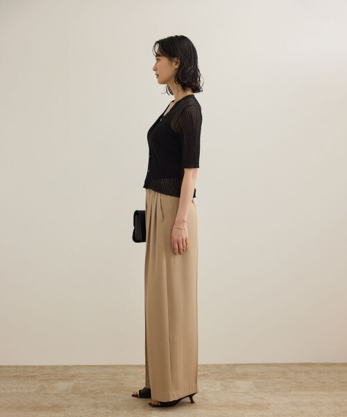 ROPE'（ロペ）の「シアーリブカーディガン/洗える（カーディガン/ボレロ・レディース・ブラック/ホワイト/ピンク・F）」の18枚目の写真