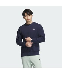 adidas | エッセンシャルズ プラス ルーズフィット スモールロゴ フレンチテリー スウェットシャツ(スウェット)