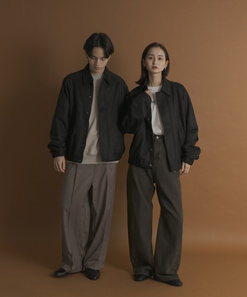 SENSE OF PLACE by URBAN RESEARCH(センスオブプレイスバイアーバンリサーチ)の「『ユニセックス』ツイルスエードタッチZIPブルゾン(ブルゾン・メンズ・BLACK/BROWN/GREEN・M/L)」の7枚目の写真