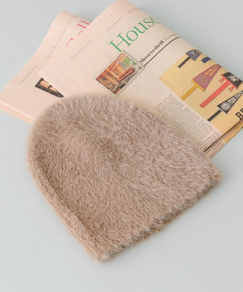 RODE SKO（ロデスコ）の「フェザーヤーンニットワッチ（ニットキャップ/ビーニー・レディース・IVORY/GRAY/BEIGE・one）」の3枚目の写真