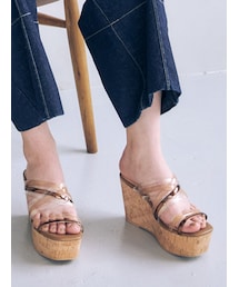 MERCURYDUO | クリアチューブウェッジサンダル(サンダル)