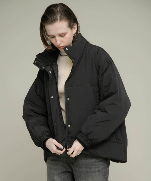 URBAN RESEARCH Sonny Label（アーバンリサーチサニーレーベル）の「撥水スタンドダウンジャケット（その他アウター・レディース・ブラック/エクリュ/ライトカーキ・FREE）」の17枚目の写真