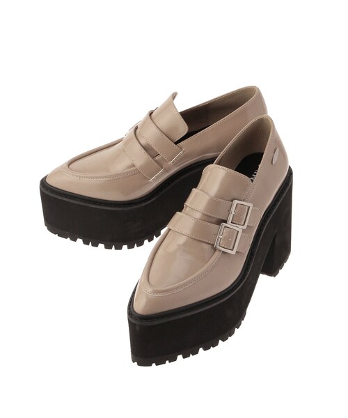 EATME（イートミー）の「ダブルベルトローファーシューズ（ローファー・レディース・ブラック/ベージュ・S/M/L）」の16枚目の写真