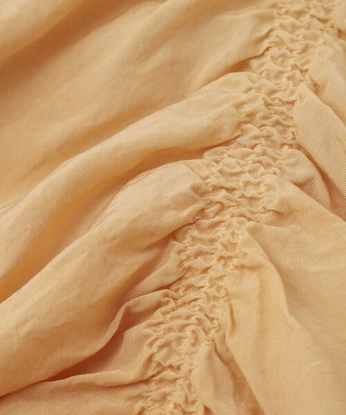 ADAM ET ROPE'(アダムエロペ)の「【J'aDoRe・一部店舗限定】【CURRENTAGE(カレンテージ)】シャーリングトップス(Tシャツ/カットソー・レディース・ベージュ/グリーン・F)」の13枚目の写真