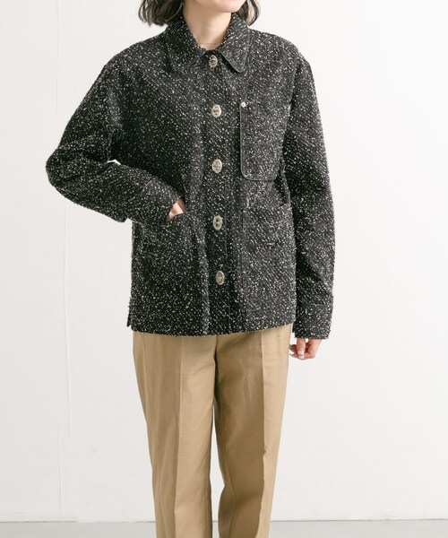 URBAN RESEARCH DOORS(アーバンリサーチドアーズ)の「tiit tokyo nep denim shirts(テーラードジャケット・レディース・black・38)」の5枚目の写真