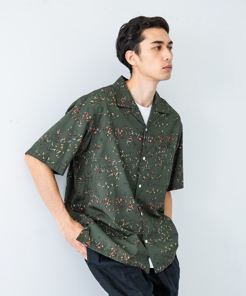 URBAN RESEARCH（アーバンリサーチ）の「LONGCHAMP PRINT SHIRTS（シャツ/ブラウス・メンズ・BLACK/ORANGE/BLUE/KHAKI・M/L）」の21枚目の写真