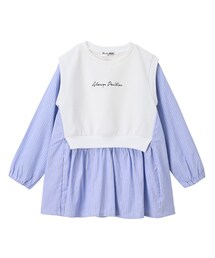 nissen | キルトジャガードベスト重ね着風シャツ（女の子）(シャツ/ブラウス)