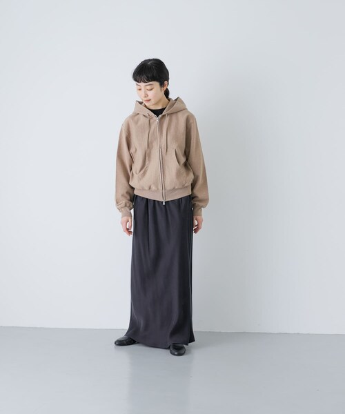かぐれ(カグレ)の「blurhmsROOTSTOCK THIN-SWEAT HOODIE ZIP(パーカー・レディース・H White/DarkNavy/H Beige・0)」の18枚目の写真