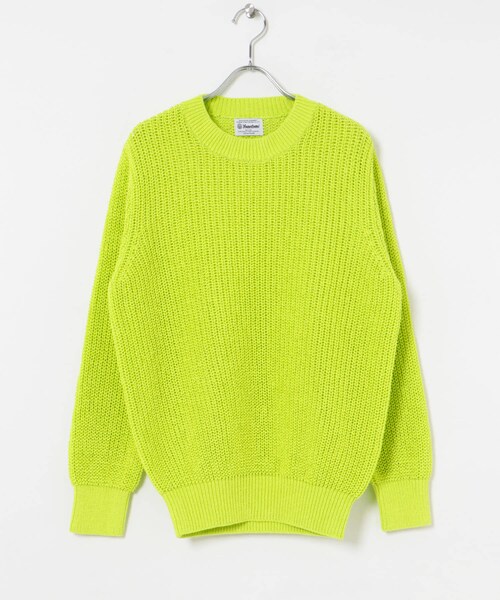 THE GOODLAND MARKET（ザグッドランドマーケット）の「米富繊維　WASHI COTTON TAPE KNIT PULLOVER（ニット/セーター・レディース・62BLUE/14BLACK/40IVORY/50LIME・1/3）」の4枚目の写真