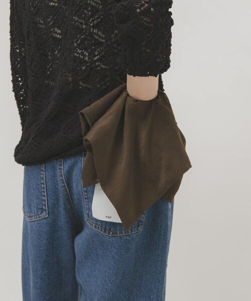 KBF（ケイビーエフ）の「サテンシュシュ(特大)（ヘアゴム・レディース・BEIGE/D.KHAKI・One）」の12枚目の写真