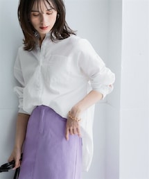 nissen | オーバーサイズブロードレギュラーシャツ(UVカット・イージーケア)<大きいサイズ有>(シャツ/ブラウス)