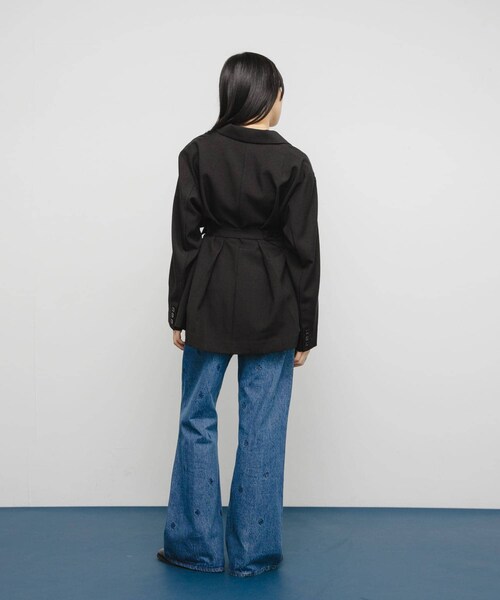 KBF（ケイビーエフ）の「バッグSETダブルジャケット（テーラードジャケット・レディース・BROWN MIX/GRAY MIX/BLACK・one）」の10枚目の写真