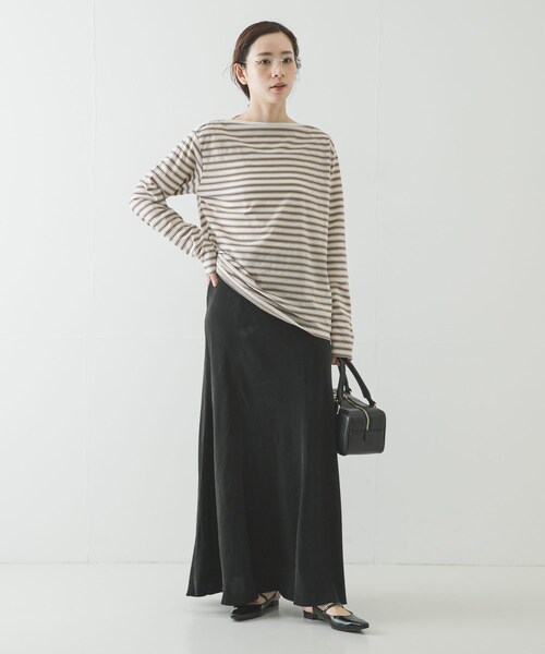 URBAN RESEARCH(アーバンリサーチ)の「マルチボーダー2WAYカットソー(Tシャツ/カットソー・レディース・RED/BEIGE/OFF WHITE・Free)」の11枚目の写真