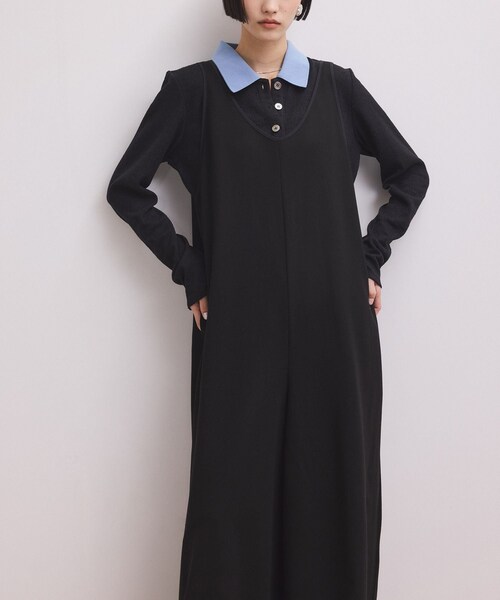 ADAM ET ROPE'（アダムエロペ）の「【WEB限定】バイカラーオールインワン（つなぎ/オールインワン・レディース・ブラック/ブラック系/チャコール・36/38）」の20枚目の写真