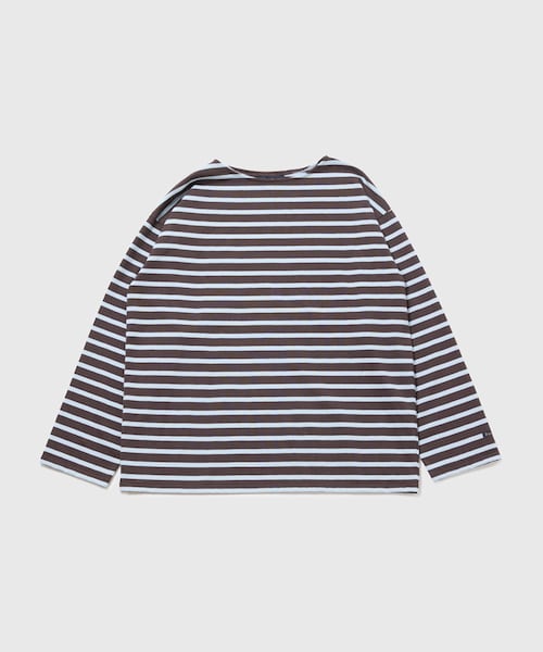 ADAM ET ROPE'(アダムエロペ)の「《別注》【Le Minor/ルミノア】 L/S SIGNATURE BASQUE(Tシャツ/カットソー・メンズ・ライトグレー/ダークブラウン/ダークブラウン系/ブラウン・L/M/S)」の13枚目の写真