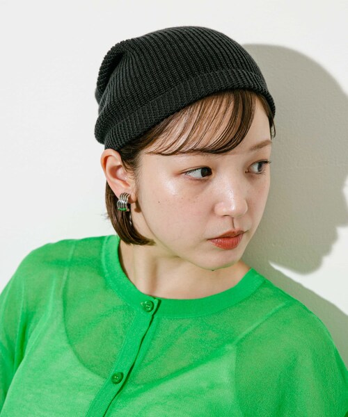 KBF(ケイビーエフ)の「サマーニットビーニー(ニットキャップ/ビーニー・レディース・CHARCOAL/IVORY・one)」の9枚目の写真