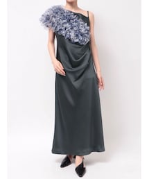 LAGUNAMOON（ラグナムーン）の「LADYフラワーチュールショールキャミワンピース（ドレス・レディース）」