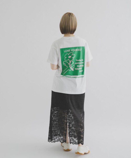 THE GOODLAND MARKET（ザグッドランドマーケット）の「ザ グッドランド マーケット　THE GOODLAND TEE-flower（Tシャツ/カットソー・メンズ・WHITE/BLUE/GREEN/PINK・S/M/L）」の20枚目の写真