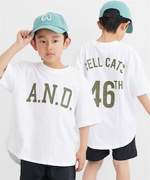 QUNTSTYLE | ビッグシルエットバックプリントＴシャツ（男の子・女の子）(Tシャツ/カットソー)