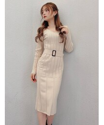 RESEXXY | タイトミディニットワンピース(ワンピース)