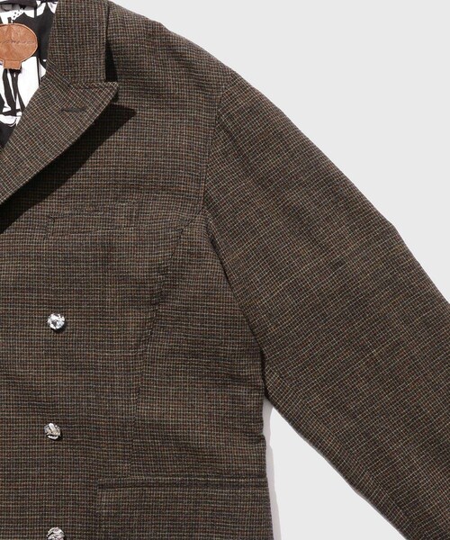 ADAM ET ROPE'(アダムエロペ)の「【BLACKBIRD/ブラックバード】double breasted directors jacket - check -(その他アウター・メンズ・ダークブラウン・1/2)」の7枚目の写真