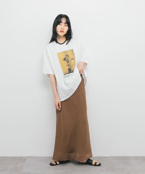 KBF（ケイビーエフ）の「シアーナロースカート（スカート・レディース・BLACK/YELLOW BEG/BROWN・one）」の17枚目の写真