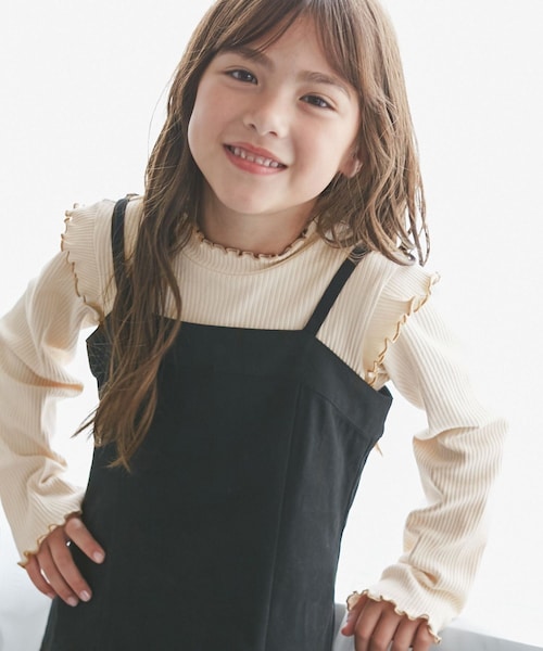 ROPE' PICNIC(ロペピクニック)の「【KIDS/キッズ】プチフリル配色テレコトップス(Tシャツ/カットソー・レディース・ブラック/キナリ/ラベンダー系・L/M/S)」の20枚目の写真