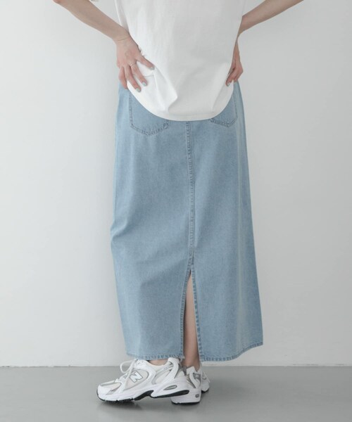 URBAN RESEARCH Sonny Label（アーバンリサーチサニーレーベル）の「ライトオンスIラインデニムスカート（デニムスカート・レディース・アイボリー/ライトインディゴ・36/38）」の18枚目の写真