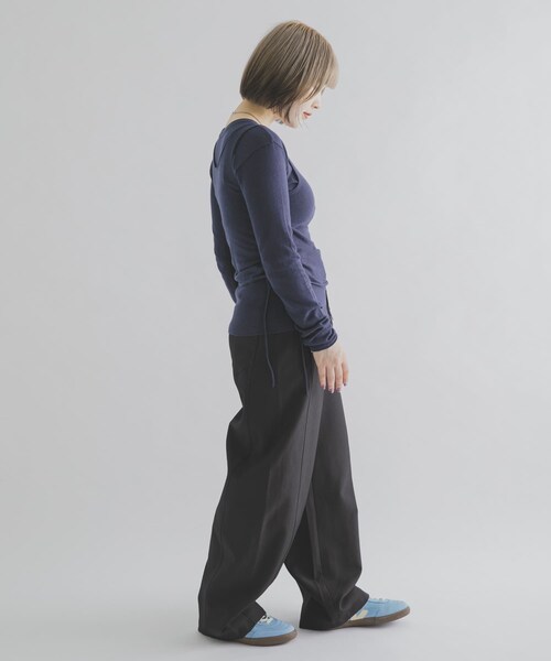 THE GOODLAND MARKET（ザグッドランドマーケット）の「cwtch　LAYERED KNIT TOPS（ニット/セーター・レディース・GRAY/NAVY/BERRY/YELLOW・Free）」の20枚目の写真