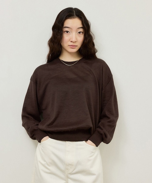 ADAM ET ROPE'(アダムエロペ)の「【BATONER for ADAM ET ROPE'】別注CHOMA CREW NECK(Tシャツ/カットソー・レディース・ブラウン/ピンク系・2)」の7枚目の写真