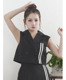 EATME | ラインショートベスト（セットアップ可能）(ベスト)