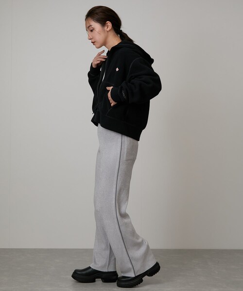 NERGY(ナージー)の「DANTON #DT-C0363 POL_ZIP PARKA(パーカー・レディース・ブラック/キナリ・M)」の19枚目の写真