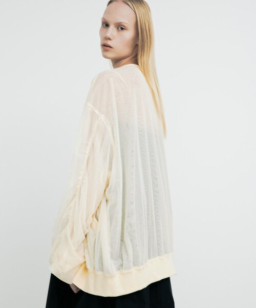LAATO（ラート）の「organdy blouson（ブルゾン・レディース・インク/クリーム・FREE）」の6枚目の写真